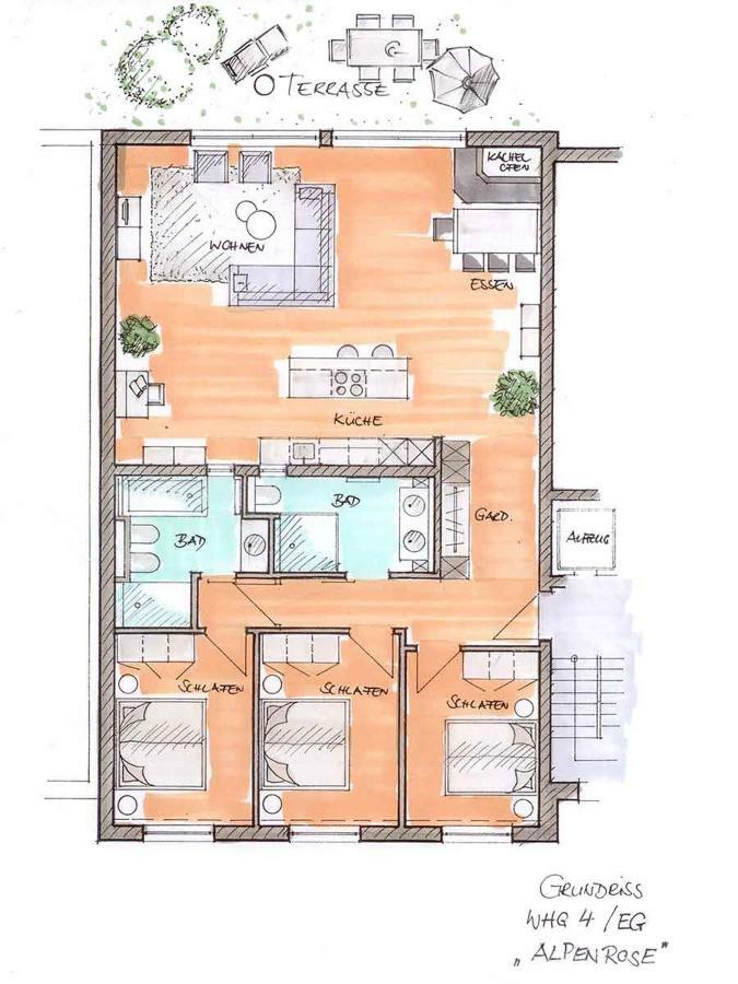 Chalet Alpenrose 134Qm Am Golfplatz 오버스타우펜 외부 사진